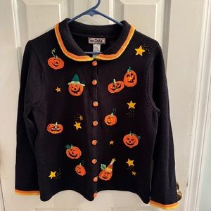 Tiara International Halloween pumpkin sweater - Large